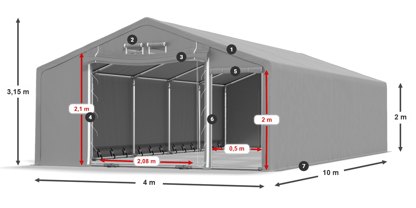SFR 600 PVC legende 2m