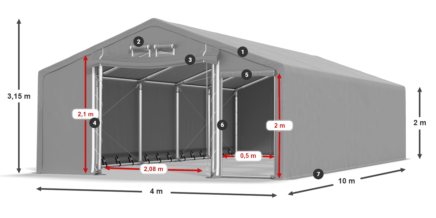 SFR 600 PVC legende 2m