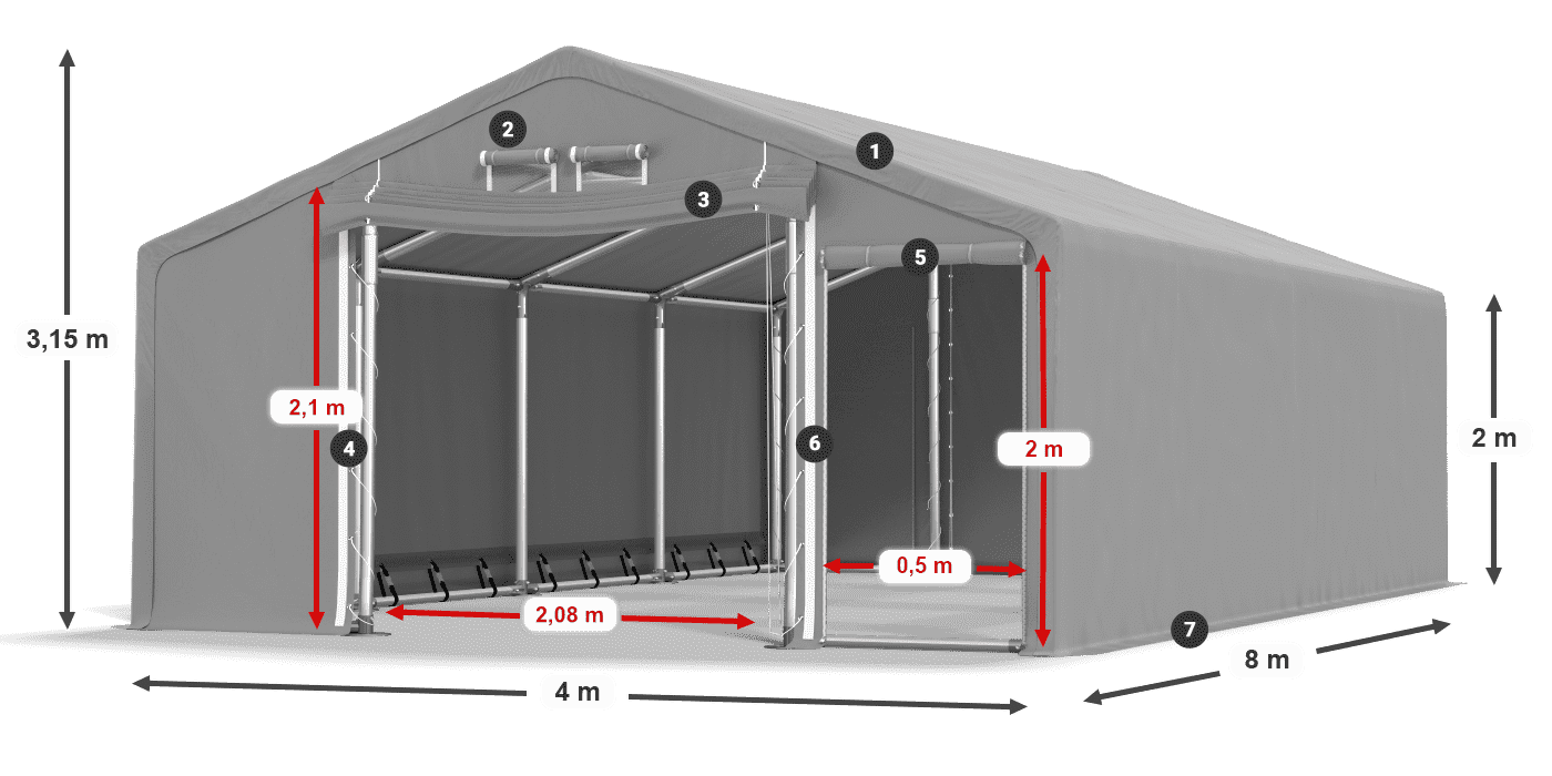 SFR 600 PVC legende 2m