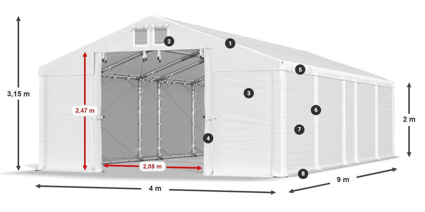 MFR 620 PVC legende 2m