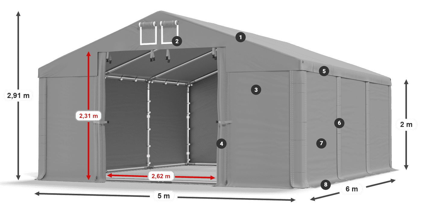 MFR 620 PVC legende 2m