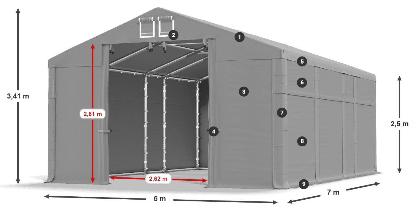 MFR 620 PVC legende 2,5m
