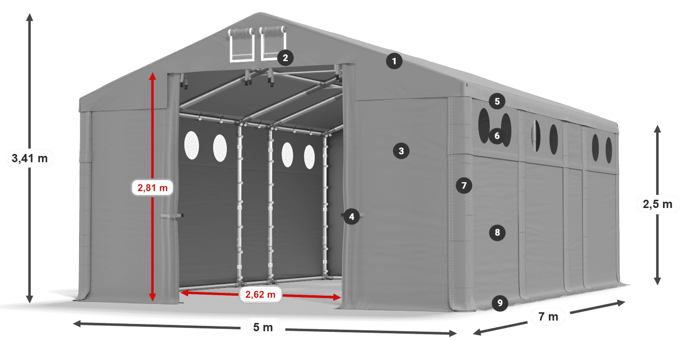 MFRO 620 PVC legende 2,5m