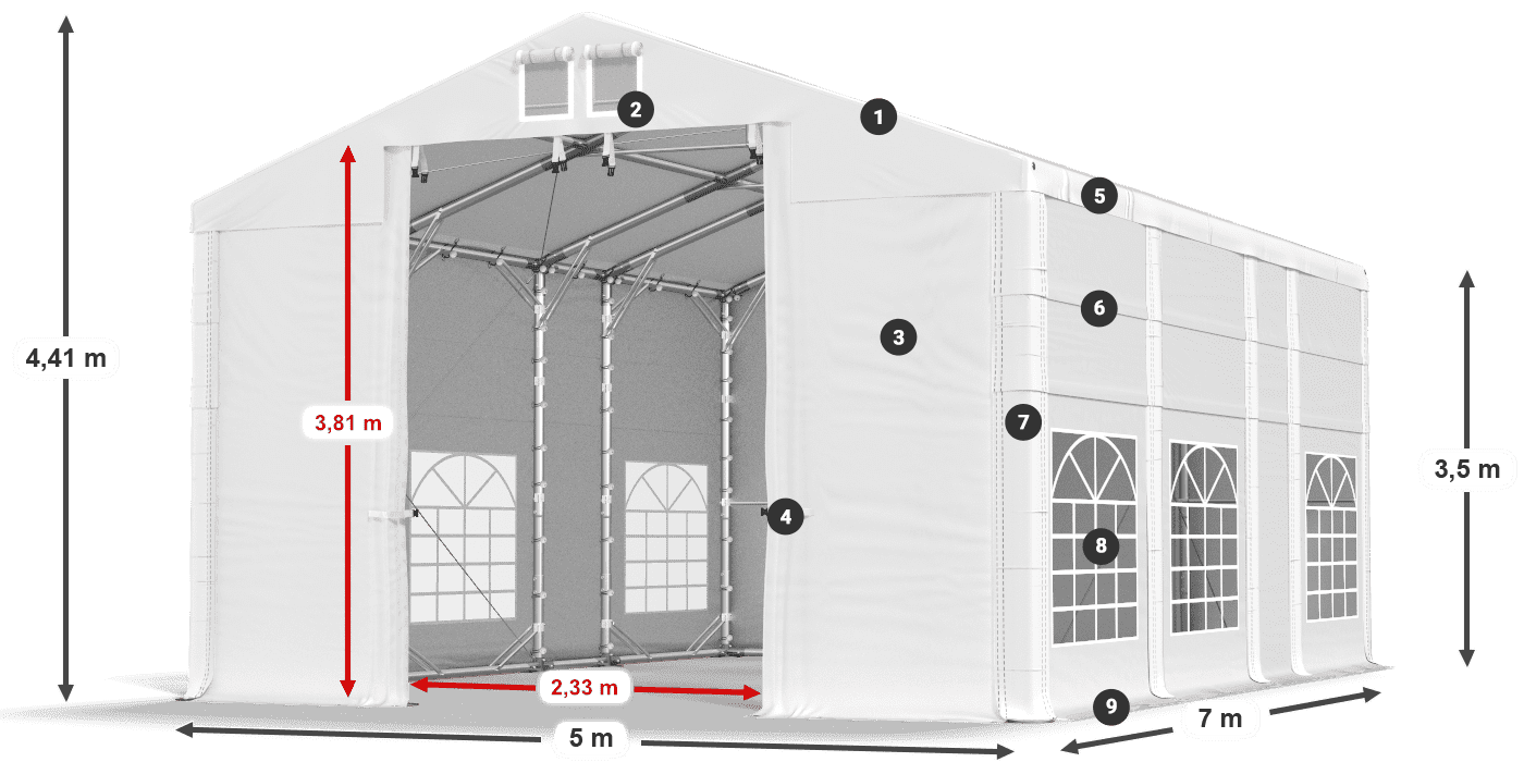 Tak: FR 620 PVC Vegger: SD 500 PVC