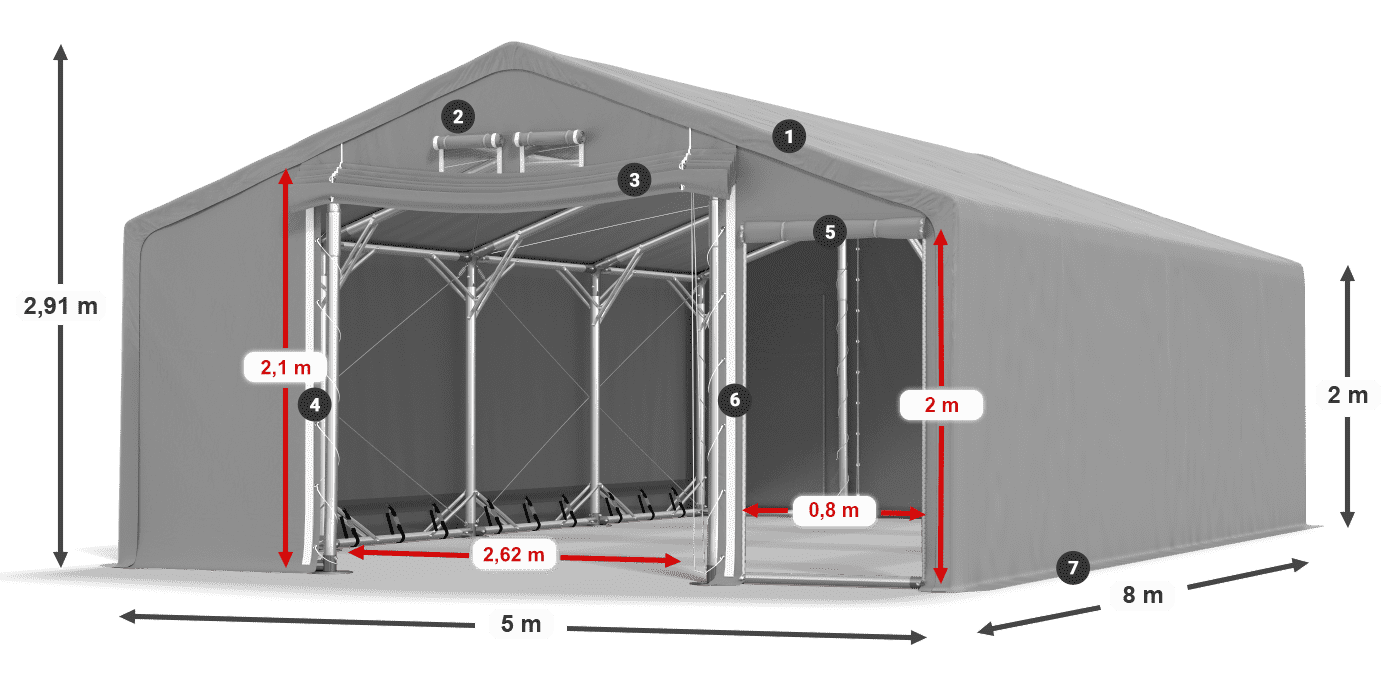 SFR 600 PVC legende 2m