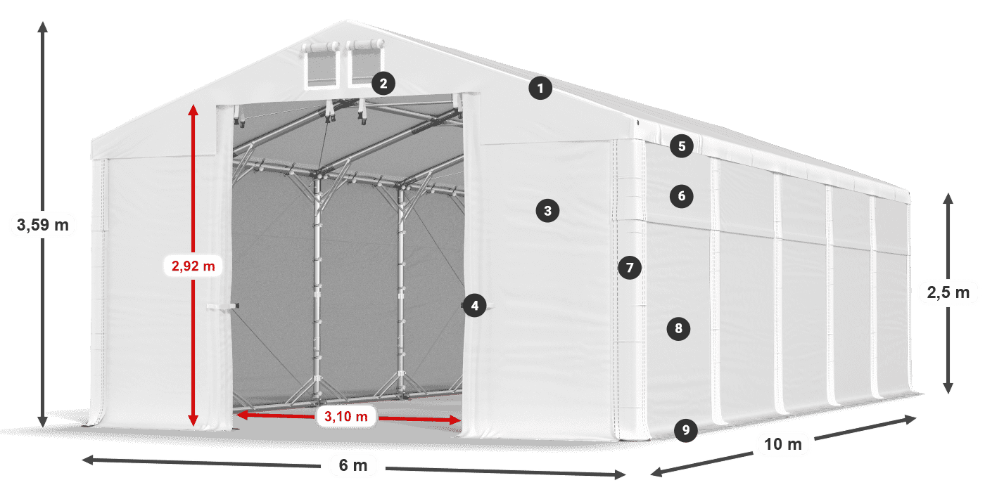 MFR 620 PVC legende 2,5m