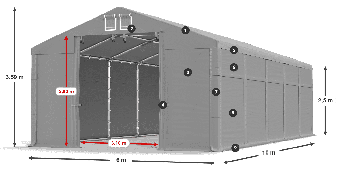 MHFR 750 PVC legende 2,5m