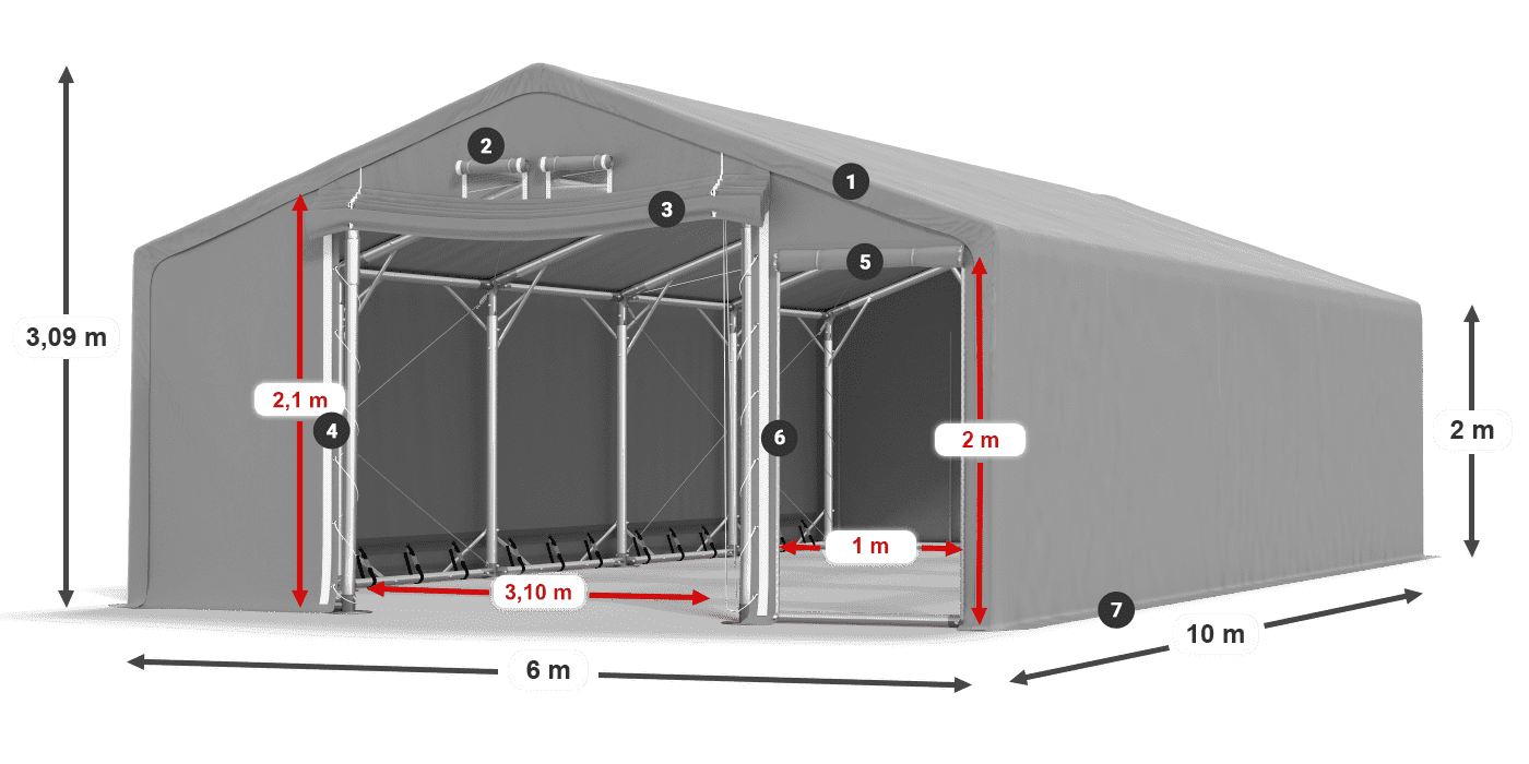 SFR 600 PVC legende 2m