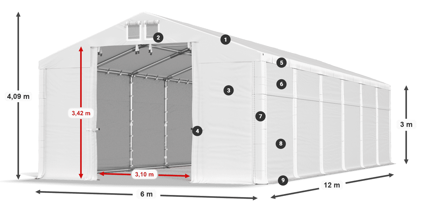 MFR 620 PVC legende 3m