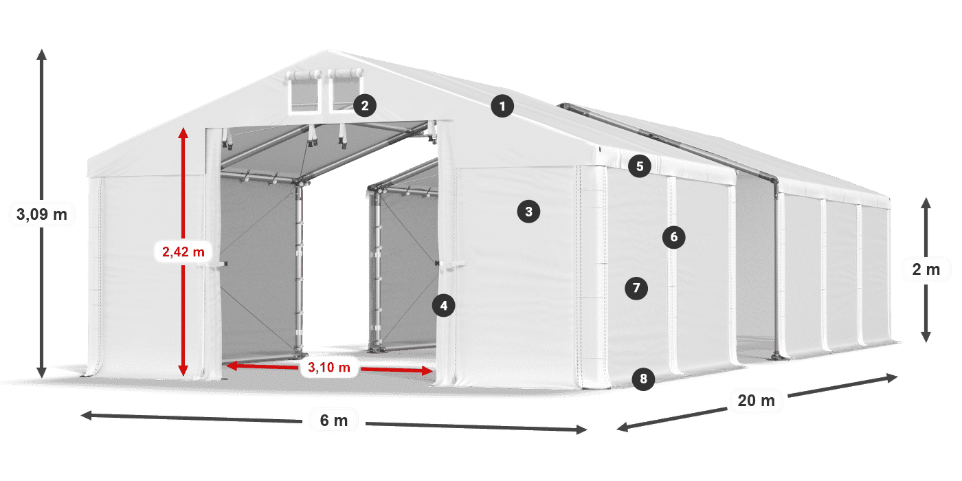MFR 620 PVC legende 2m