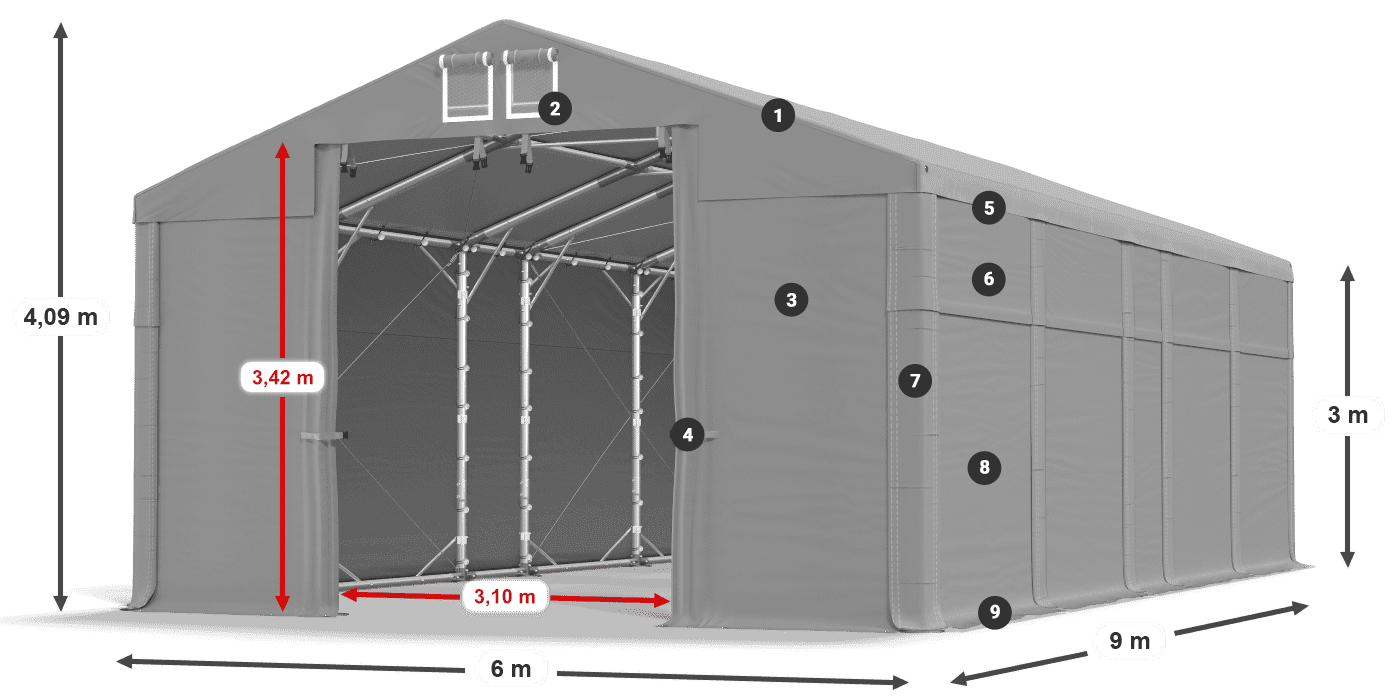 MFR 620 PVC legende 3m