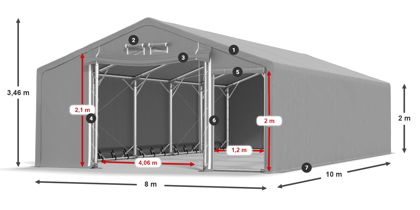 SFR 600 PVC legende 2m